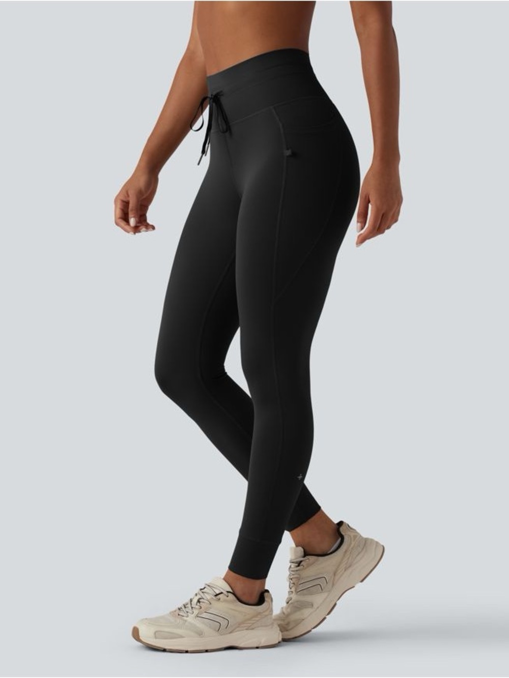 NWT HALARA Black High-Rise Performance Leggings with Side Pocket